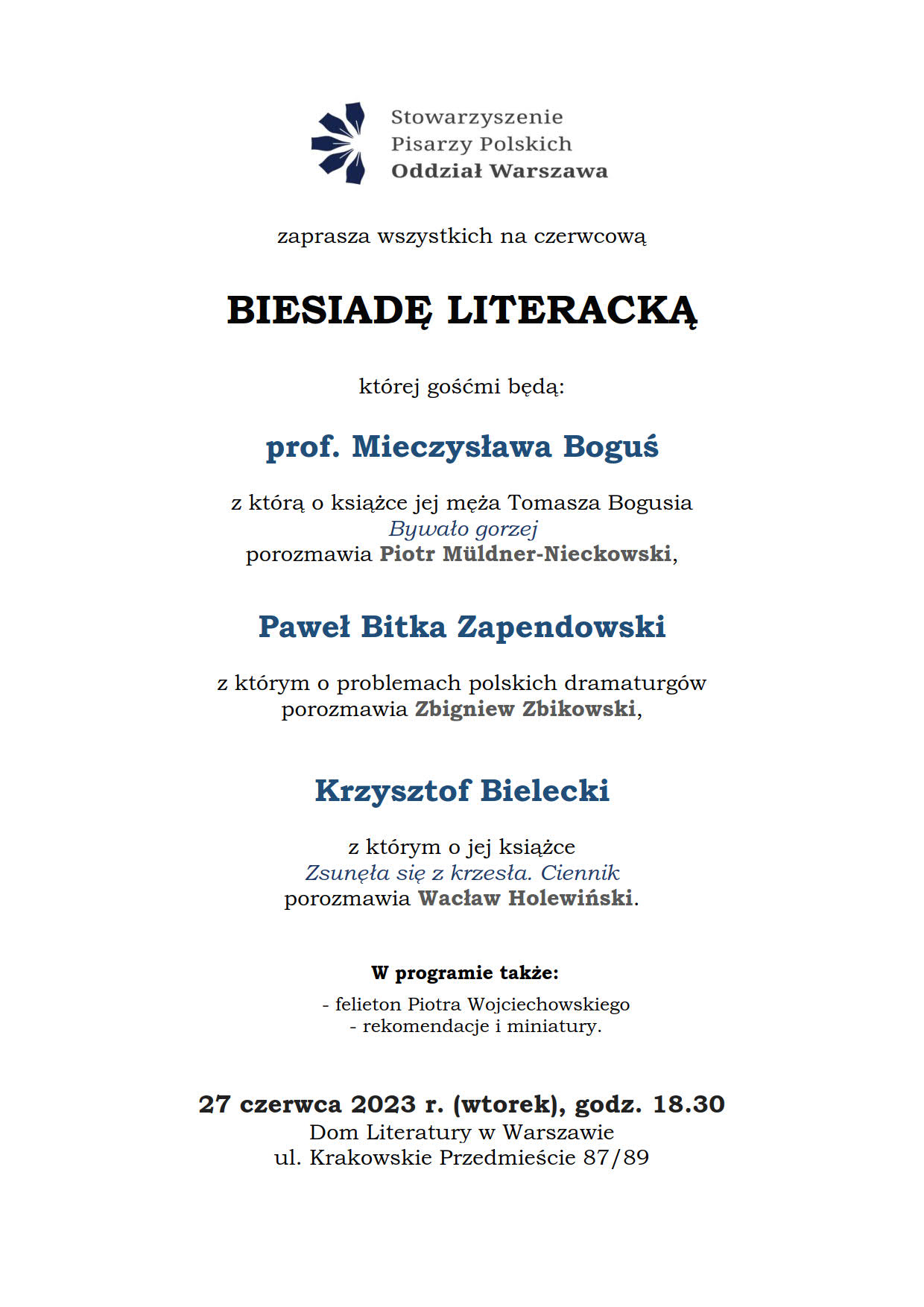 Czerwcowa Biesiada Literacka