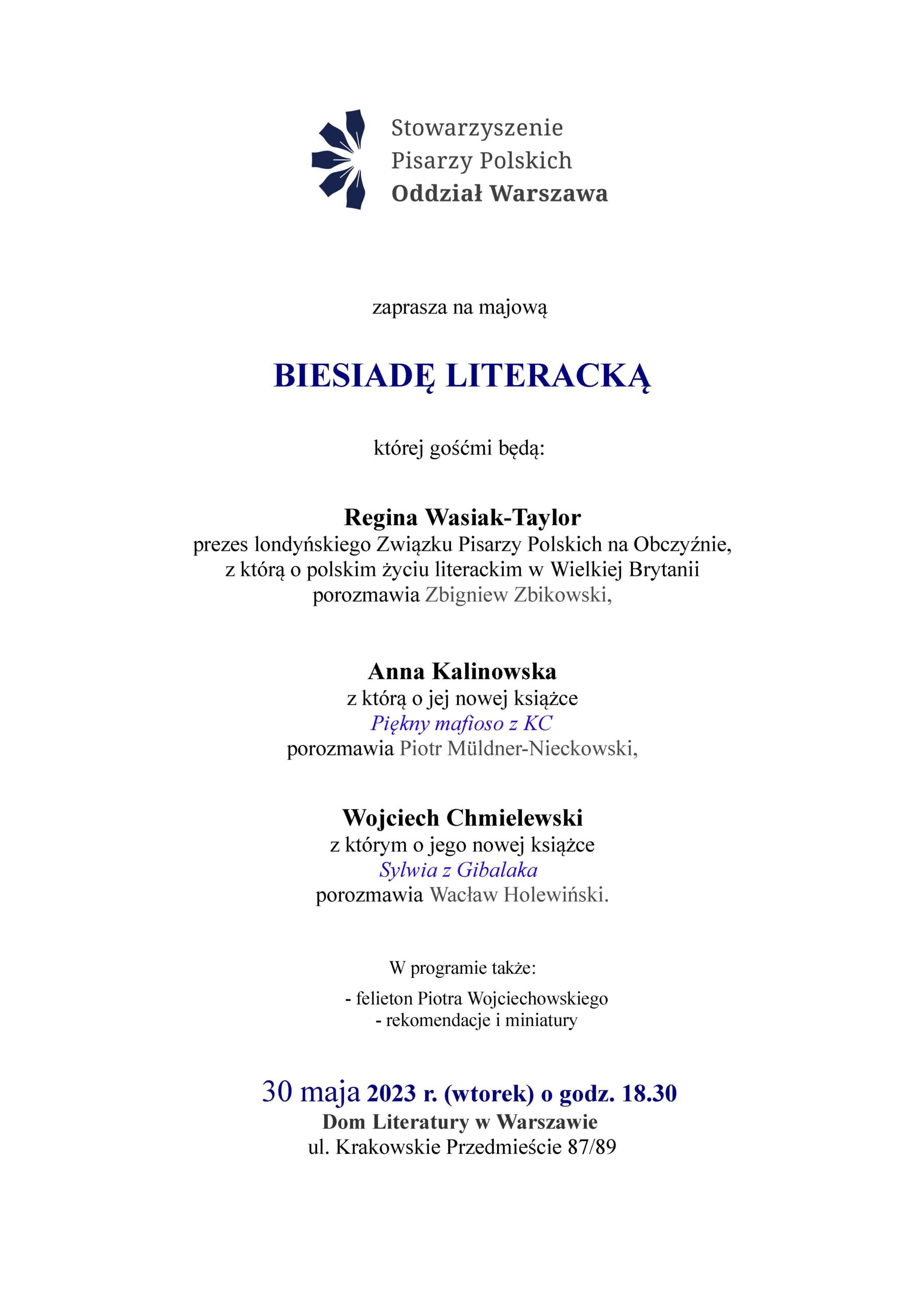 Majowa Biesiada Literacka